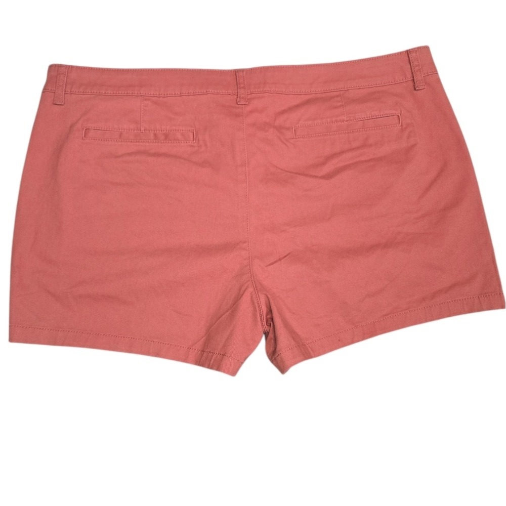 A.N.A Mid Rise Shortie Short Size 18 Redwood Salmon 3.5 Inseam Cotton - Picture 6 of 7